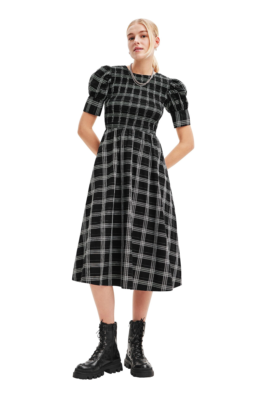 Desigual Damen Vest_rasha Dress XS Schwarz, XS Schwarz