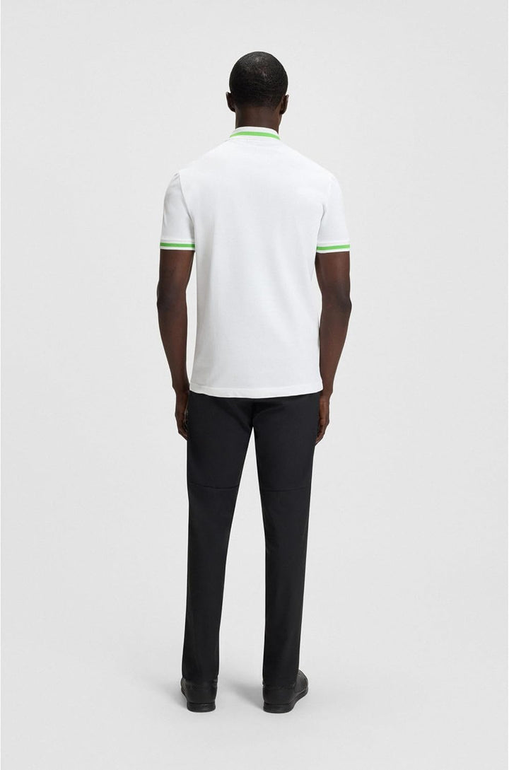BOSS Herren Pio Polohemd S Weiss 100, S Weiss 100