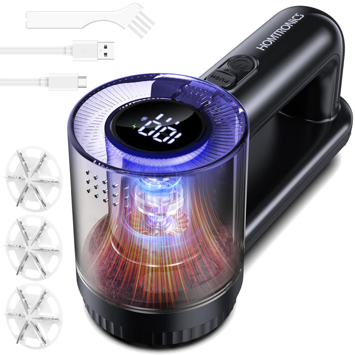 Fusselrasierer Elektrisch, [USB Aufladung] Homtronics Fusselentferner für Kleidungsstücke, LED-Anzei