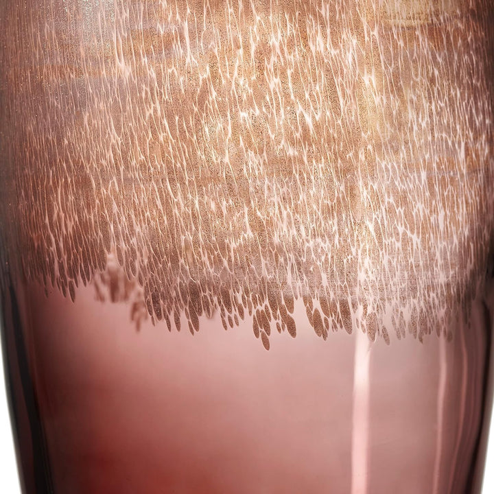 Leonardo Poesia, Solifleurvase aus Glas, burgunder-rot / gold, handgefertigte Glasvase für Einzelblu