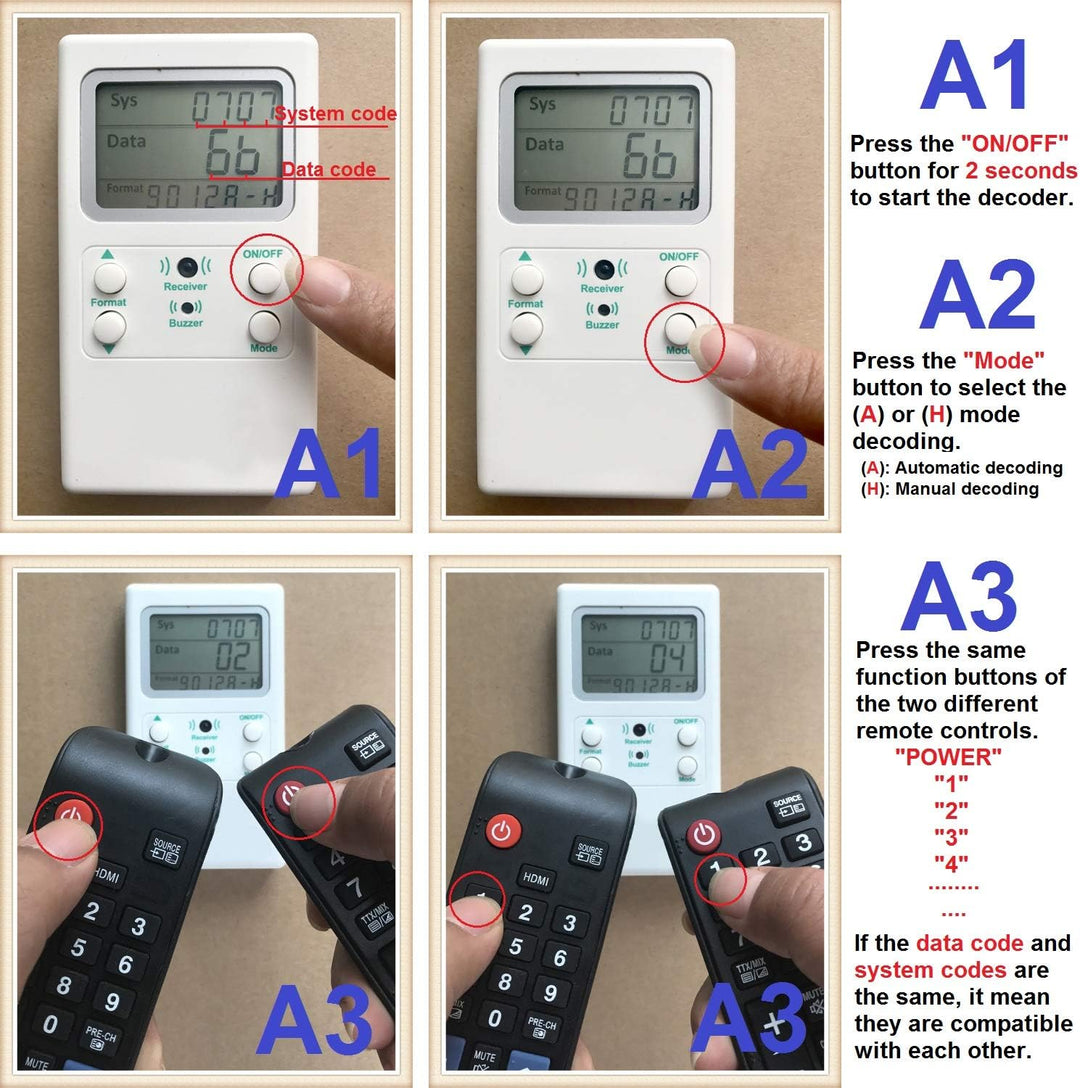 Generic Universal TV IR-Fernbedienung Decoder Tester Infrarot Fernbedienung Testen