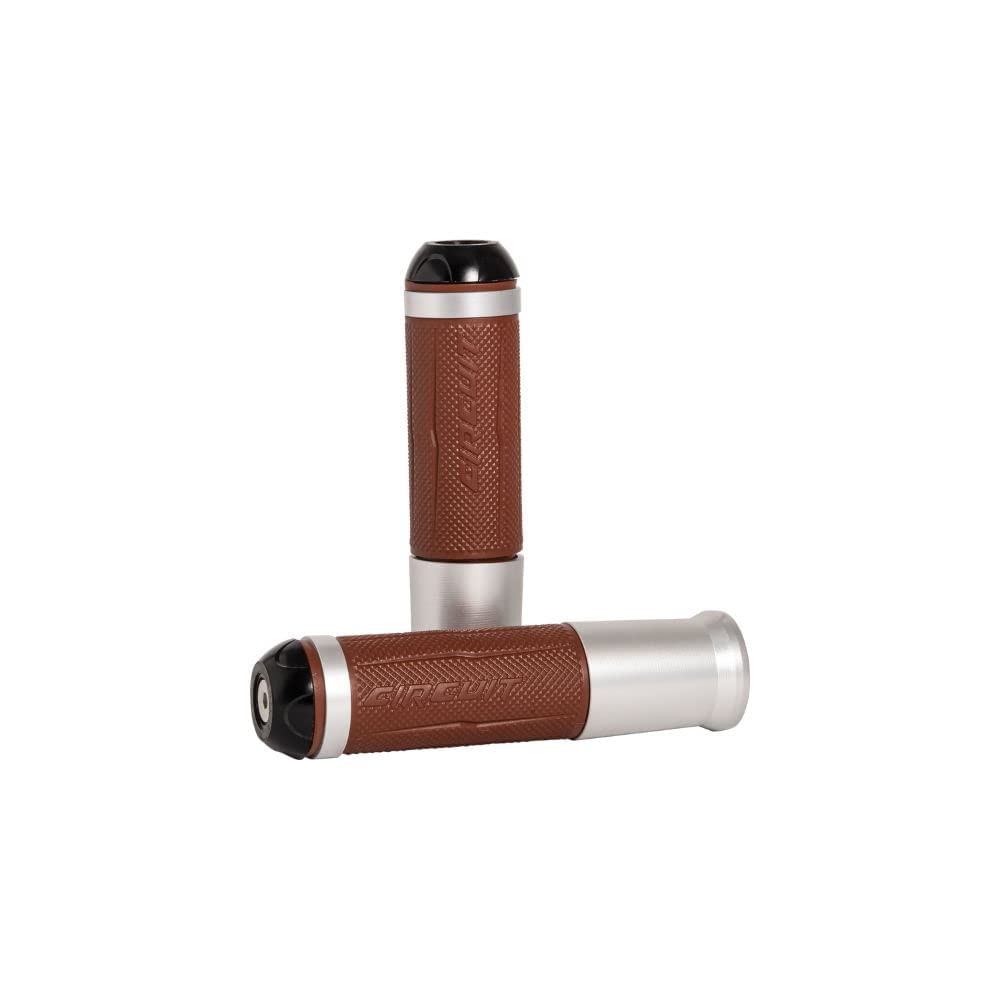 CIRCUIT Equipment MA017-34M Motorradgriffe Silverstone, Braun/Grau, Braun/Grau