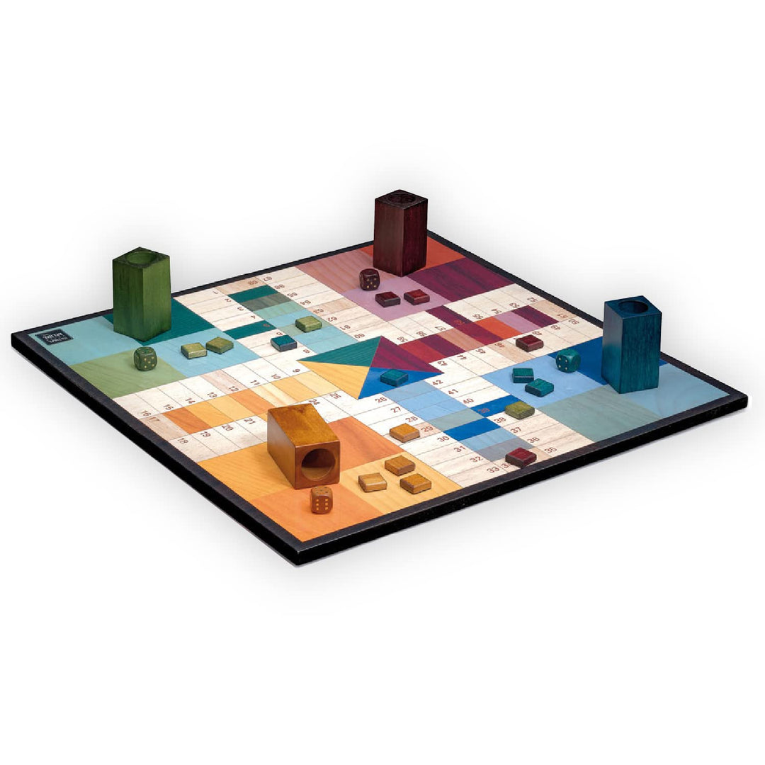 Cayro – Ludo C2631 – ab 14 Jahren – Elegantes Modell – aus Holz – lustiges Brettspiel – Kinder und E