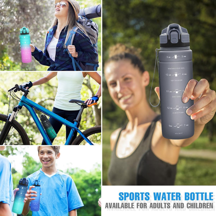 Trinkflasche 1L/500ml/ 700ml/1500ml Sportflasche, BPA-frei Tritan Trinkflasche Sport Auslaufsicher m