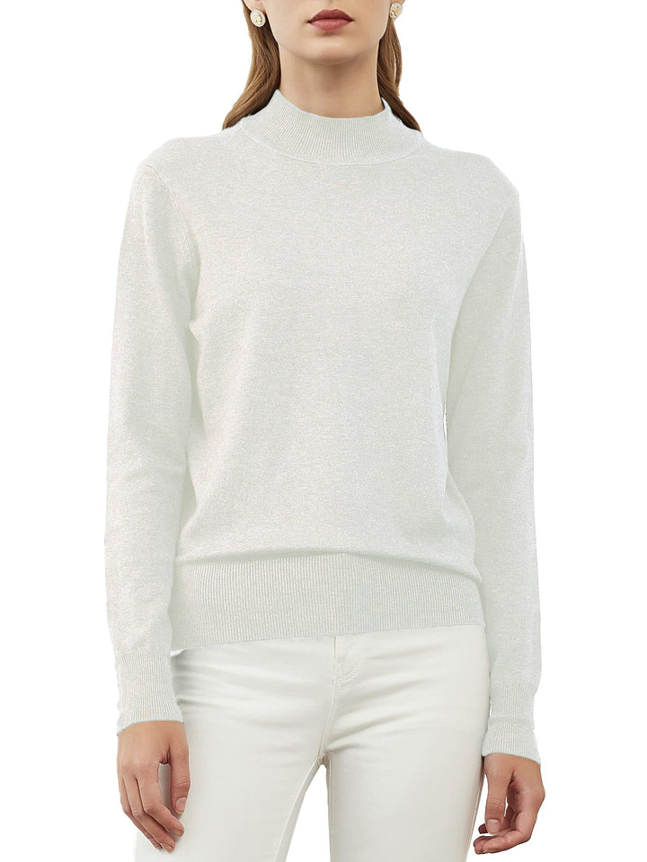 Woolicity Damen Strickwaren Rollkragenpullover Strickpullover Langarm Ribbed Strick Sweater Pullover