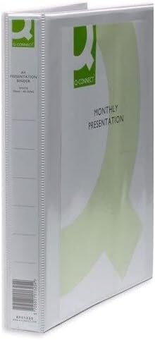 Q Connect 2 Ring Präsentation Binder – Weiss 1 weiss, 1 weiss