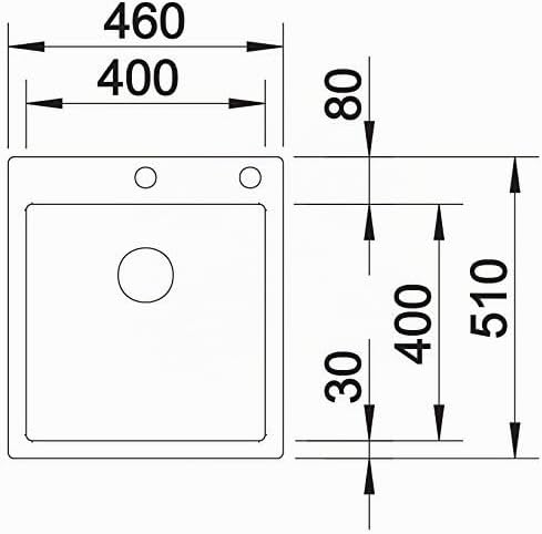 BLANCO CLARON 400-IF/A Durinox | Edelstahl | Einbauart: Einbau von Oben &amp; Flächenbündig | mit Ablauf