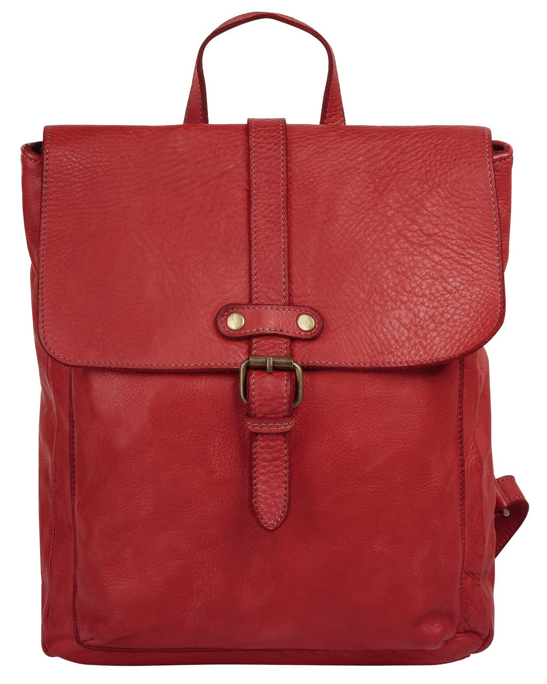 Samantha Look Rucksack Echt Leder Damen - 021380 Rot, Rot