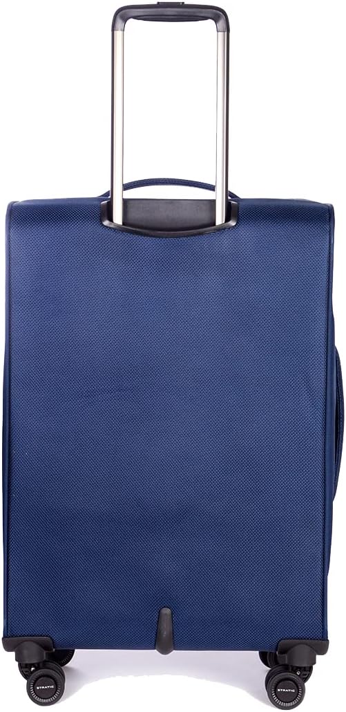 Stratic Mix Koffer Weichschale Reisekoffer Trolley Rollkoffer mittelgross, TSA Kofferschloss, 4 Roll