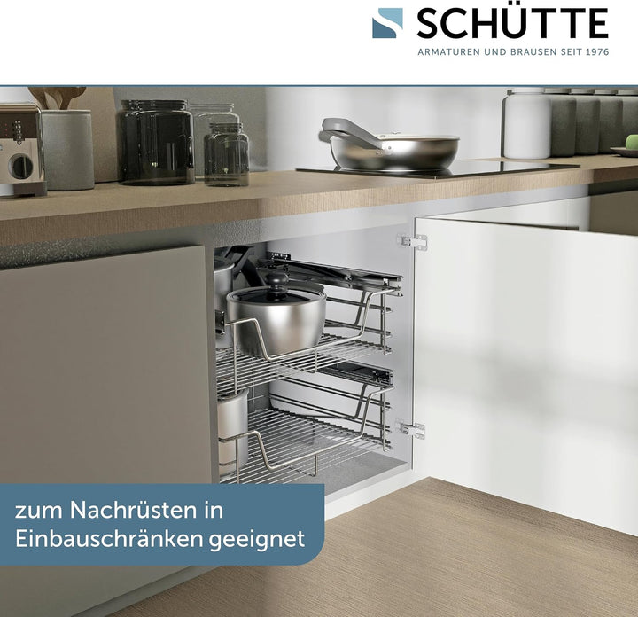 Eyckhaus Teleskopschublade | für die Küchenorganisation zum Nachrüsten (60cm) mit Auszugsschienen |