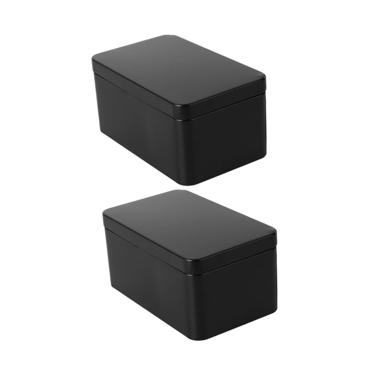 2stücke Kleine Rechteckige Metalldosen Mit Deckel Dekorative Aufbewahrungsbox Für Tee Kekse Und Klei