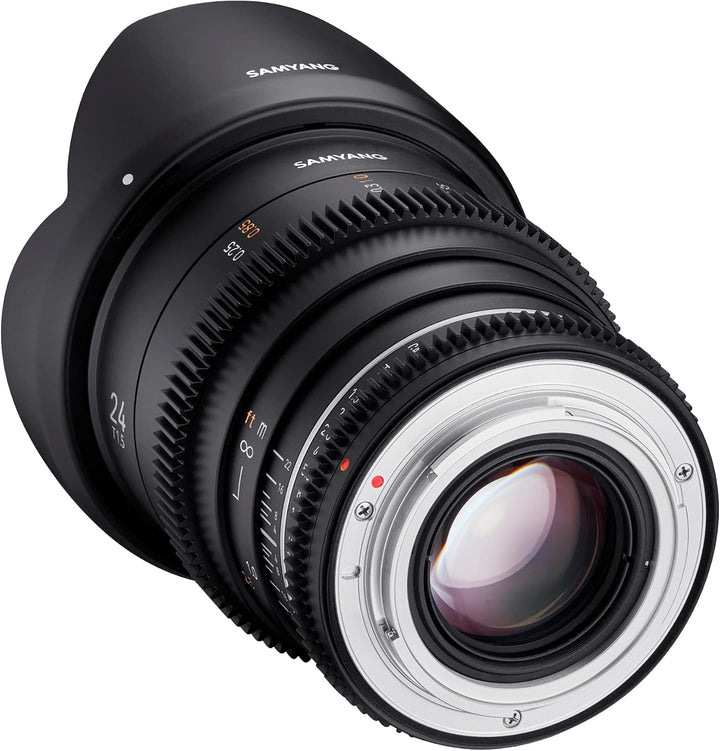 Samyang MF 24mm T1,5 VDSLR MK2 Canon RF – lichtstarkes T1,5 Weitwinkel Cine- und Video Objektiv für