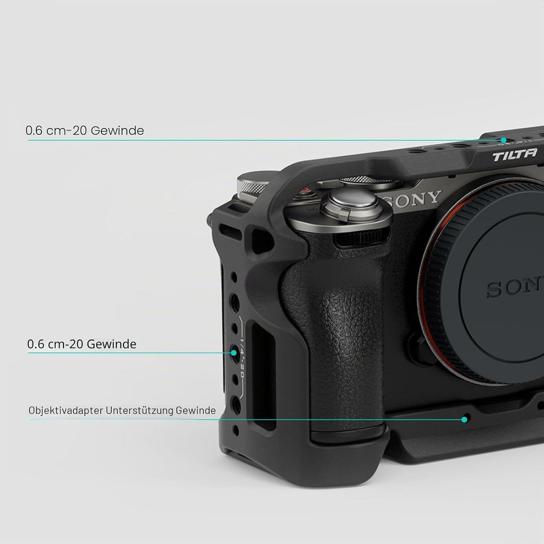 Tilta a7C II/R Cage, Full Camera Cage Compatible with Sony a7C R/II with HDMI Cable Clamp - Black TA