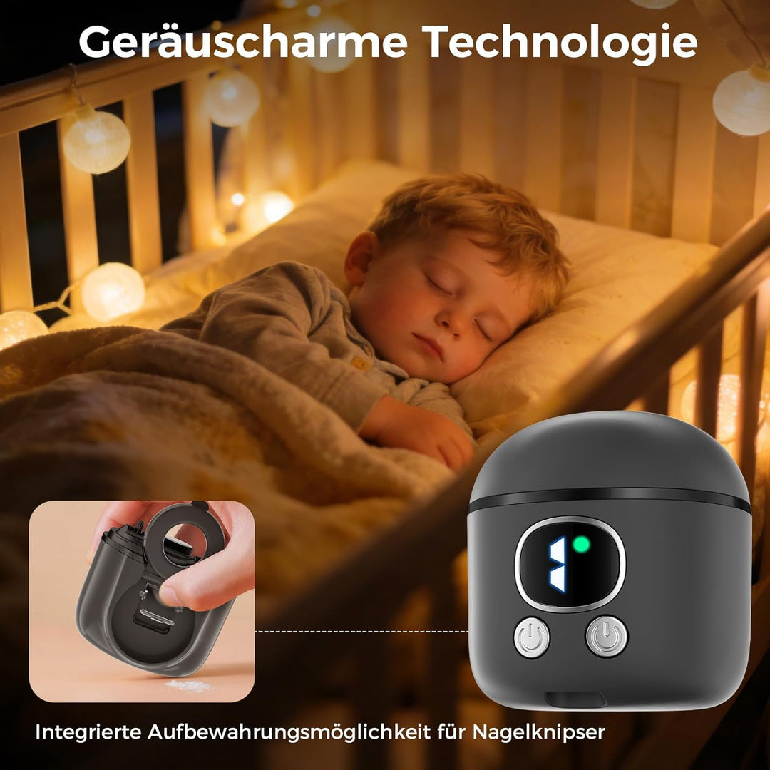 Elektrischer Nagelknipser, USB-wiederaufladbarer automatischer Nageltrimmer und Poliermaschine mit L