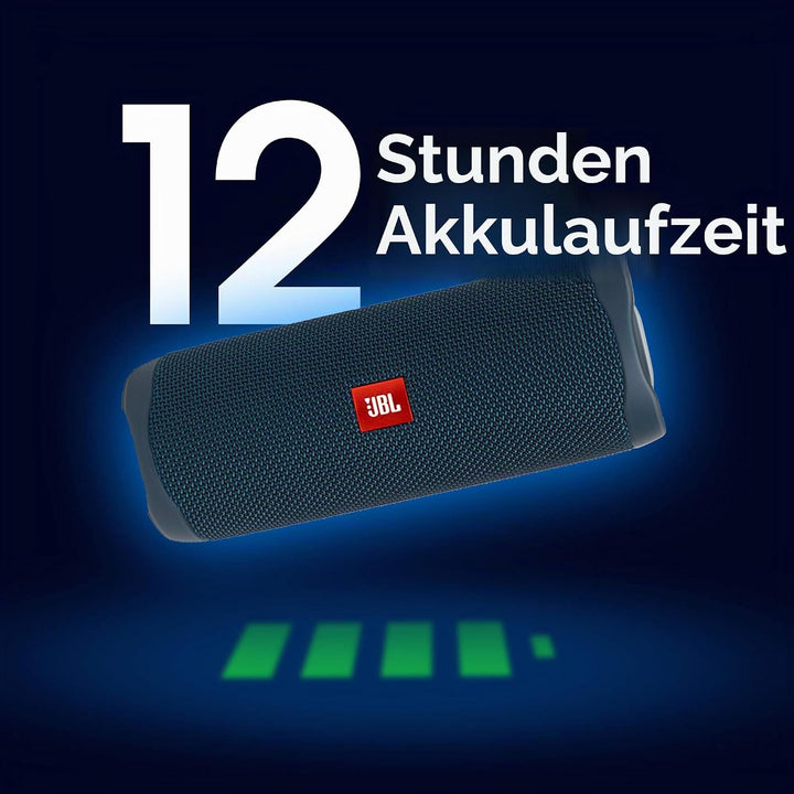 JBL Flip 5 Bluetooth Box (Wasserdichter, portabler Lautsprecher mit umwerfendem Sound, bis zu 12 Stu