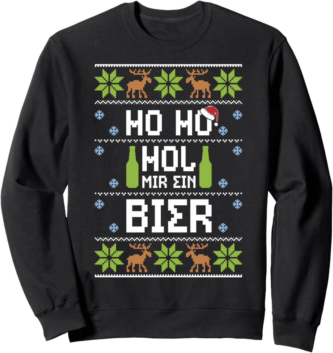 Ugly Christmas: Ho Ho Hol Mir - Weihnachten Saufen Sweatshirt