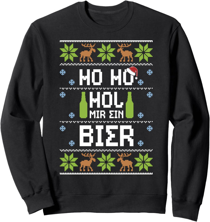 Ugly Christmas: Ho Ho Hol Mir - Weihnachten Saufen Sweatshirt