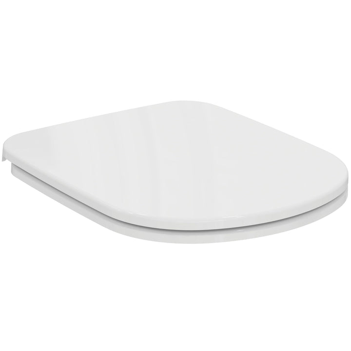 Ideal Standard i.life A WC-Sitz mit schlanker D-Form – Weiss (Alpin) | WC-Sitz mit Absenkautomatik (