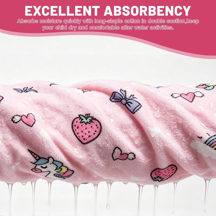 MOEMOE BABY Badeponcho Kinder mit Kapuze 100% Baumwolle Kapuzenbadetuch für Zuhause &amp; Schwimmbad, Ki