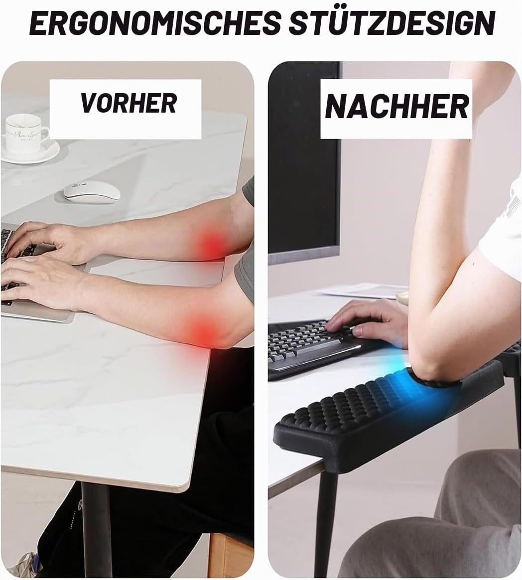 L-Förmige Handballenauflage Tastatur, 2 Stück Wrist Rest Memory Foam Rutschfeste Ergonomisches Handa