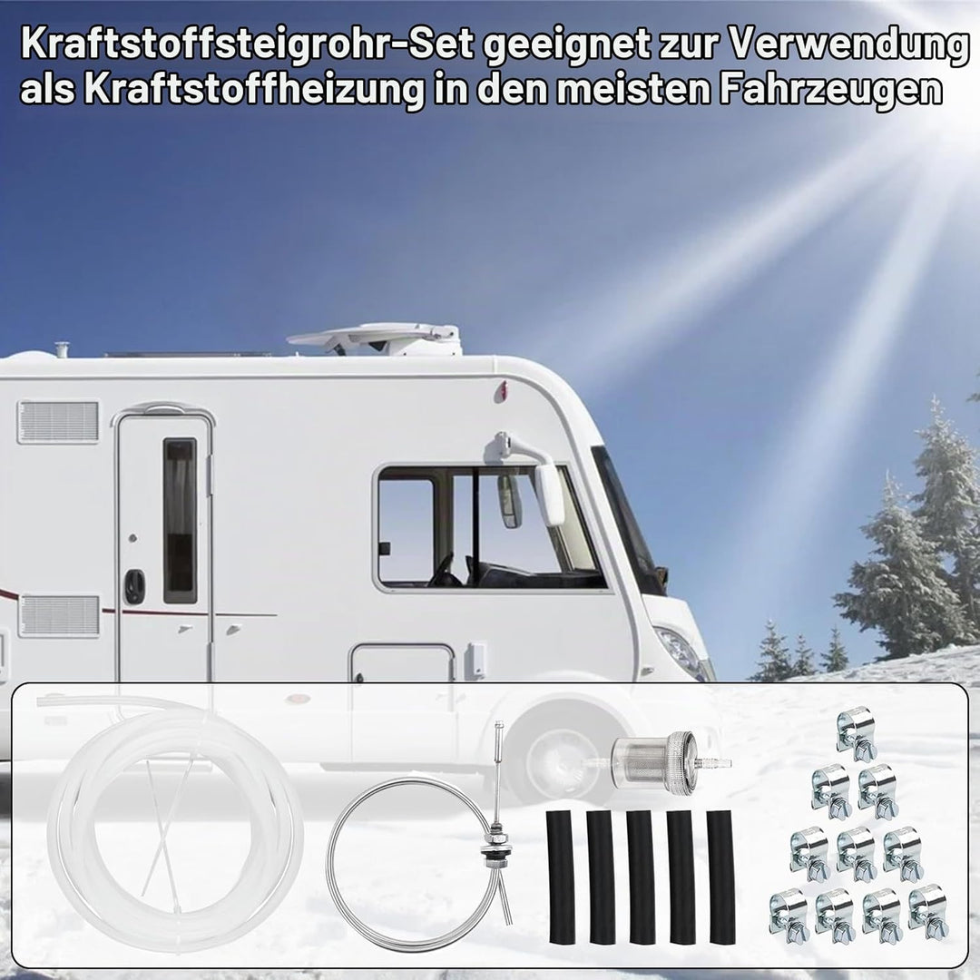 BuleXP Kraftstoff Standrohr Set Benzinschlauch Kit Tankentnehmer Standrohr mit 5M Benzinschlauch Ölf