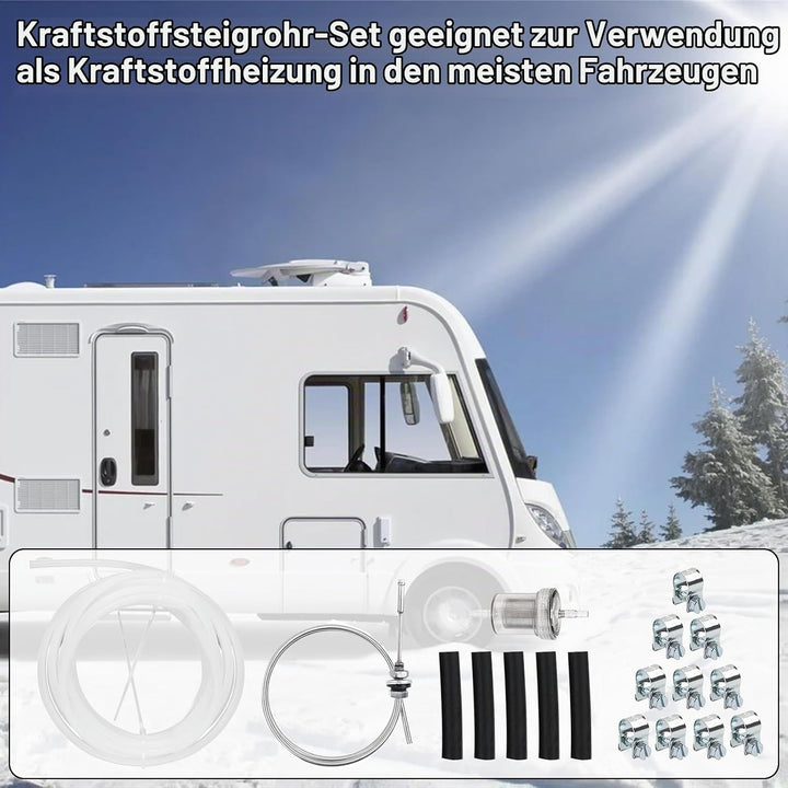 BuleXP Kraftstoff Standrohr Set Benzinschlauch Kit Tankentnehmer Standrohr mit 5M Benzinschlauch Ölf