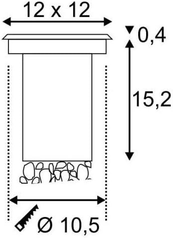 SLV SOLASTO 120, Outdoor Bodeneinbauleuchte