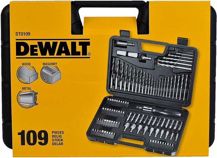 Dewalt Akku-Bohrschrauber (18V, 1.5 Ah, bürstenlos, 15 Drehmomentstufen) & Juego de 109 Piezas para