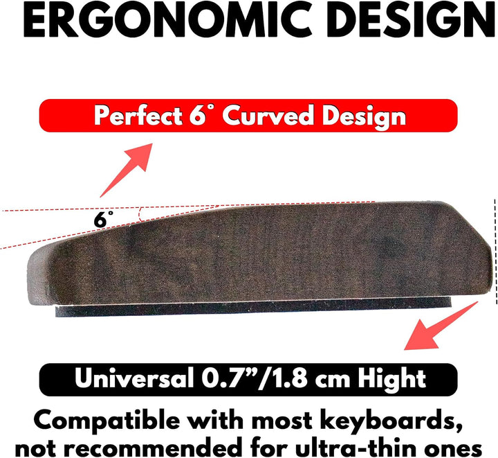 Walnussholz-Handgelenkauflage für Tastaturen in voller Grösse, schmutzabweisende ergonomische Handau