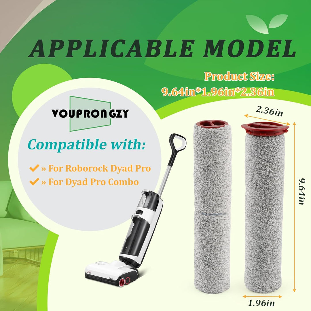 3 Bürstenwalze 4 Filter Ersatzteile für Roborock Dyad Pro/Dyad Pro Combo Nass Trockensauger Bürstenr