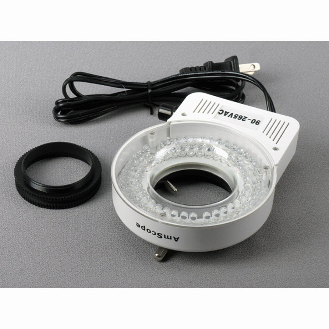 AmScope SM-3T-80S Trinokulares Zoom-Stereomikroskop am Auslegerständer mit 80 LED-Licht, 7X-45X, Wei