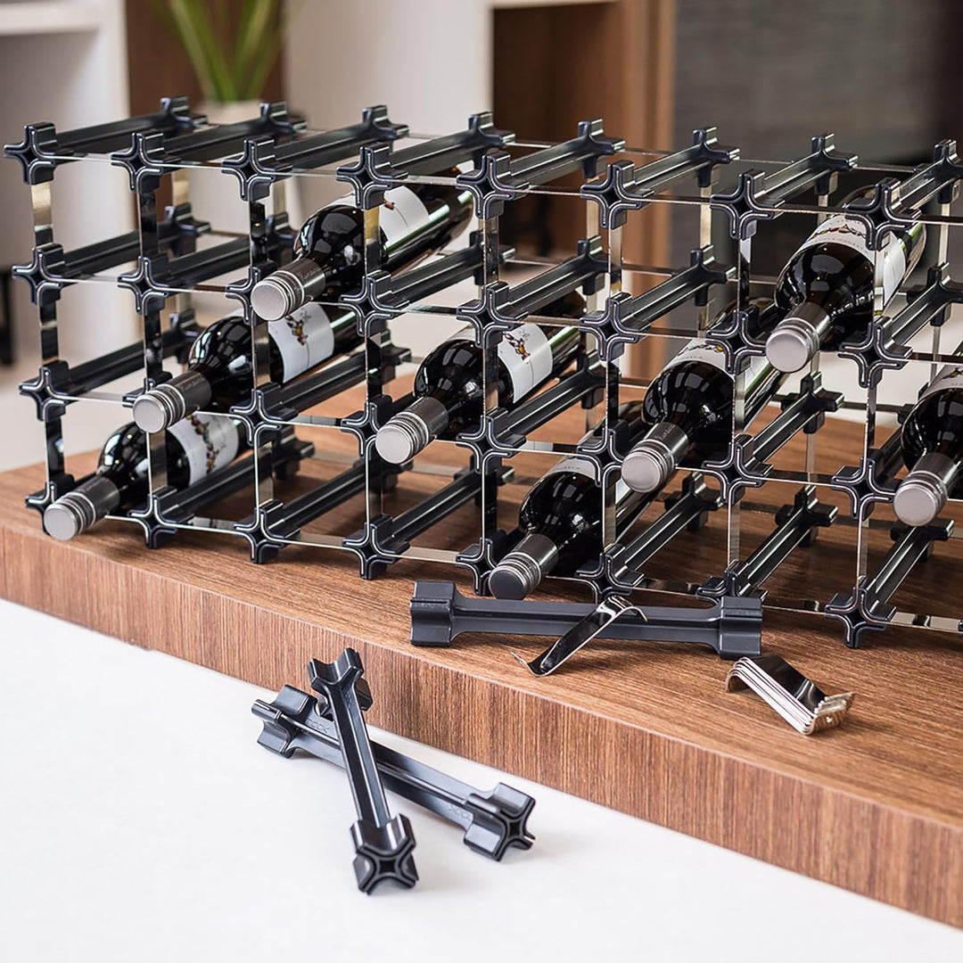 3er Starter Kit - modulares Regalsystem für Weinflaschen - praktisches Flaschenregal flexibel erweit
