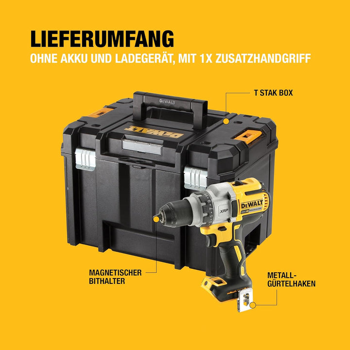 Dewalt 18 Volt 3-Gang Akku-Bohrschrauber DCD991NT (3-Gang Vollmetallgetriebe, bürstenloser Motor, 11