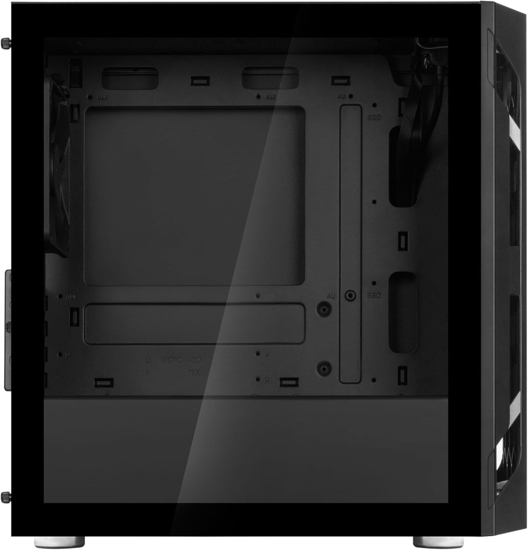 SilverStone Technology FARA H1M, Micro-ATX, Stahlgitter, Hartglas-Seitenblende, Kunststoff, Stahlgeh