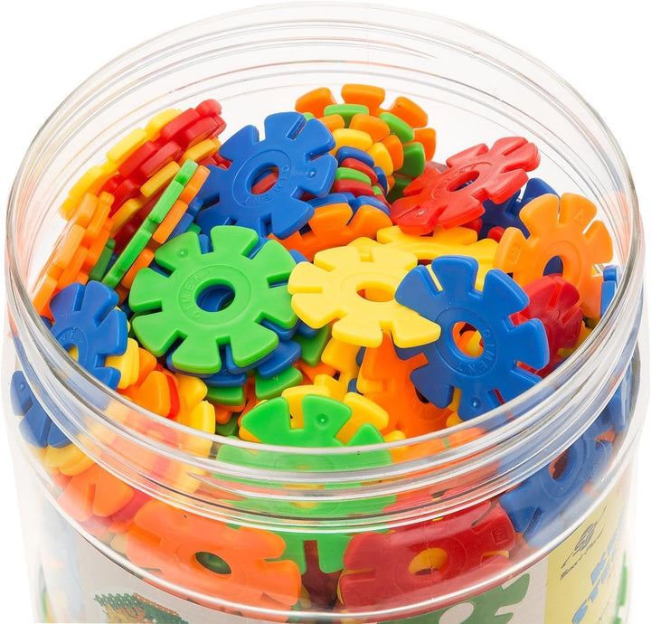 Smart-Planet 650 Steckblumen in Dose - grosses Set Schneeflocken zum Stecken 3,3 cm - Kinder Spielze