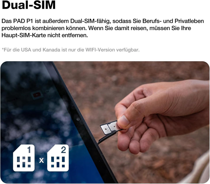 AGM PAD Outdoor Tablet mit Tastatur, Stift, Kopfhörer &amp; Watch, Android 13 10.36 Zoll FHD, 8GB+256GB