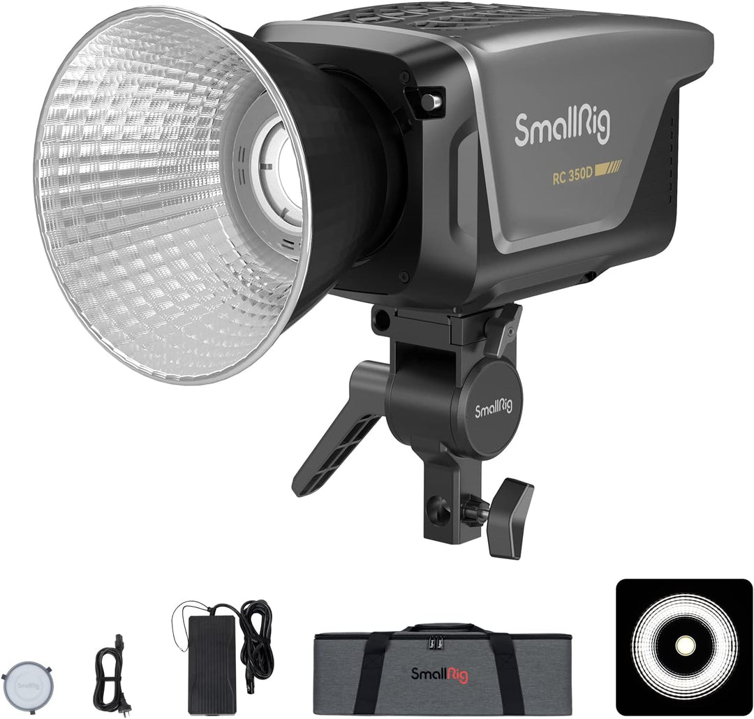 SMALLRIG RC 350D 350W COB LED Video Light, Daylight 149,000 Lux bei 1m CRI 95+ TLCI 96+ 5600K Studio