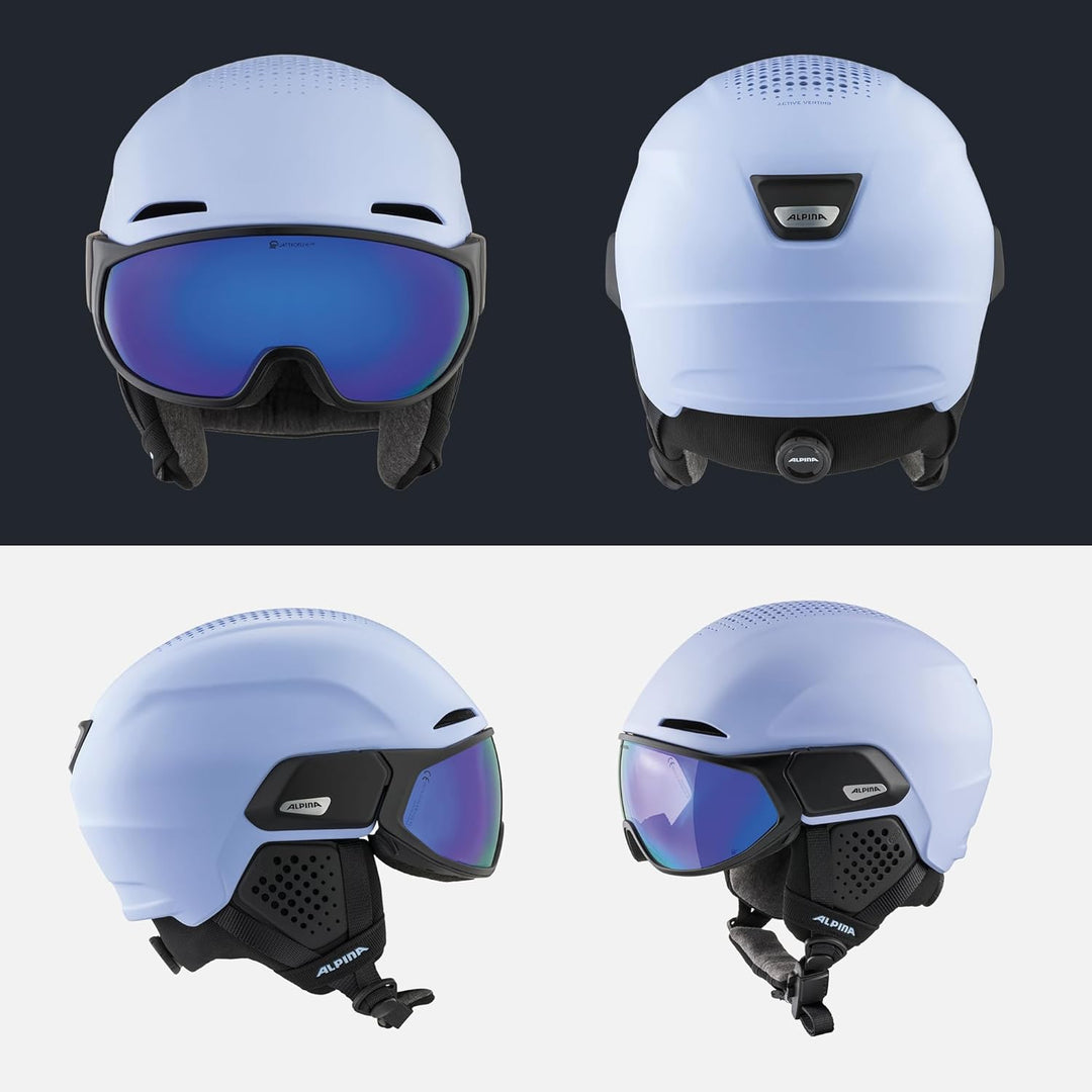 ALPINA ALTO Q-LITE - Sicherer, Stossabsorbierender & Individuell Anpassbarer Skihelm Mit Kontrastver