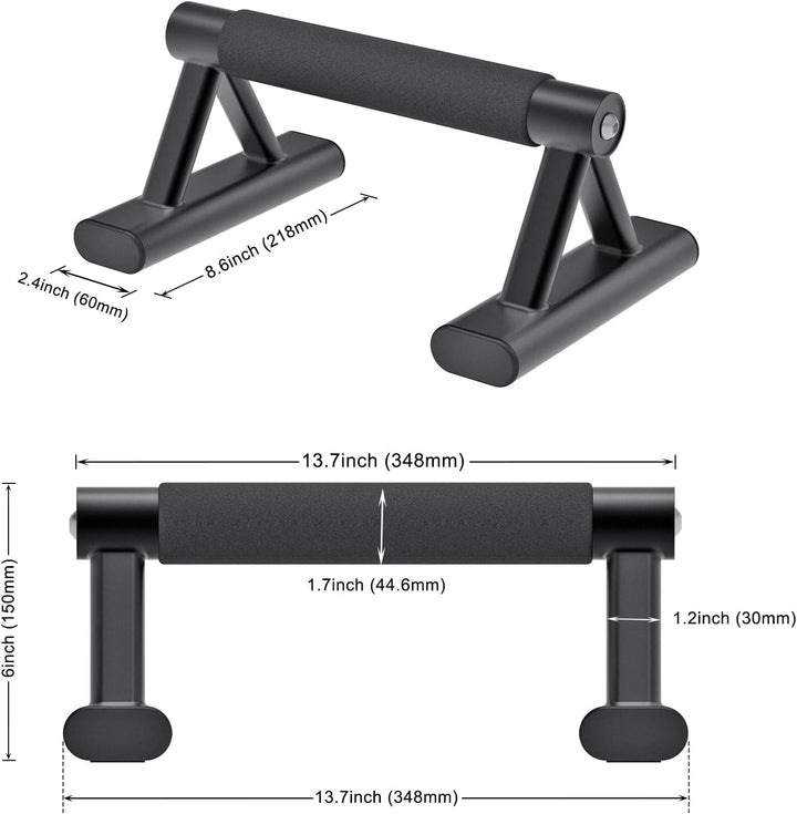 SELEWAERE Calisthenics Equipment Liegestützgriffe - Rutschfest Parallettes Handstand Griffe Robuste