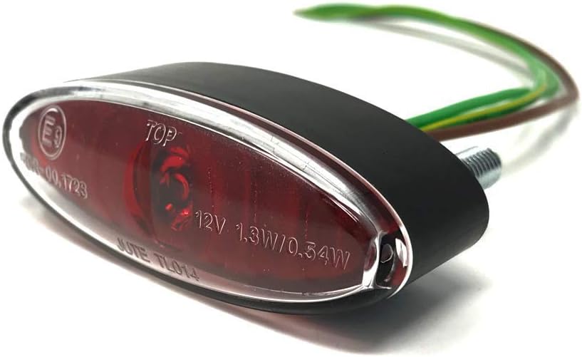 Alchemy Parts Motorrad Mini Stopp Rücklicht LED für Projekt Motorrad & Roller - Rot Linse, Rot Linse