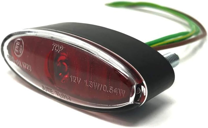 Alchemy Parts Motorrad Mini Stopp Rücklicht LED für Projekt Motorrad & Roller - Rot Linse, Rot Linse