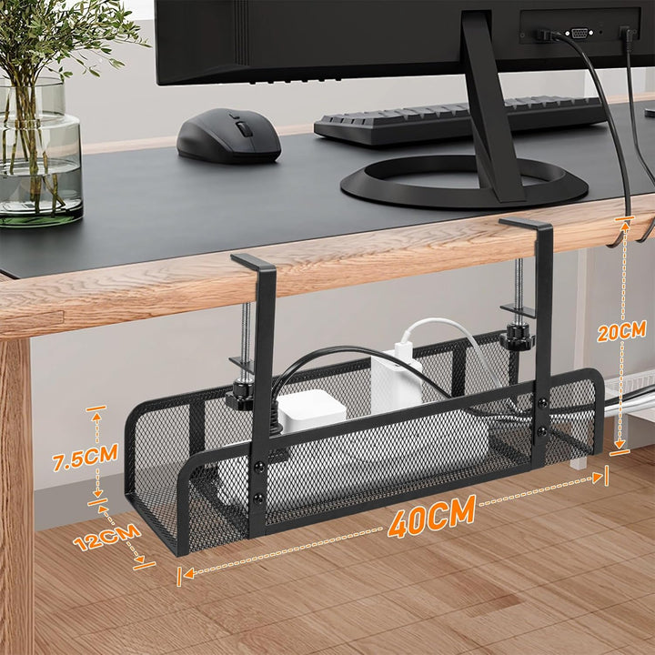 Kabelkanal Schreibtisch 2er Set, Kabelmanagement Schreibtisch Kabelhalter Kabel Organizer Ohne Bohre