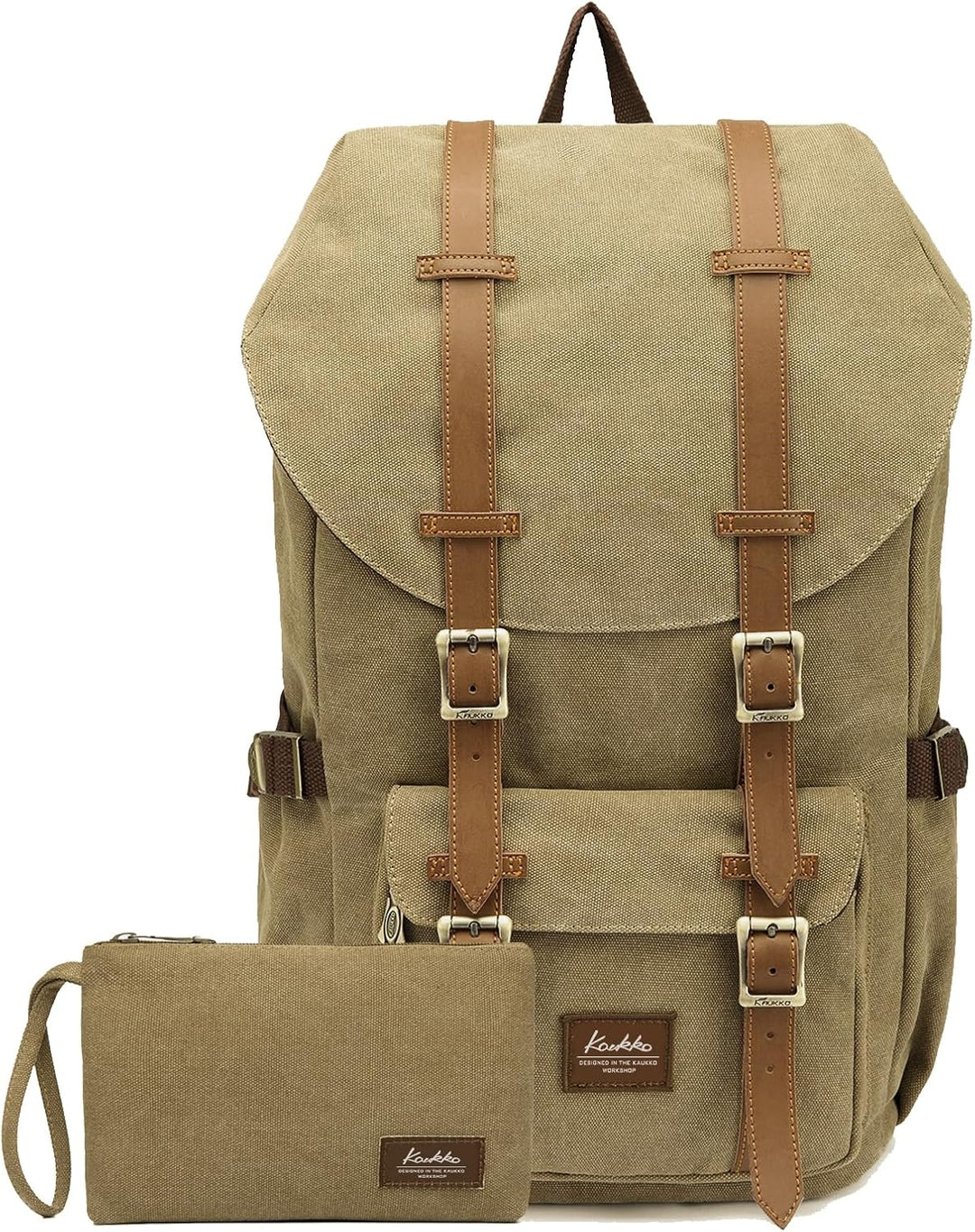 KAUKKO Unisex Ep5 Rucksack 45 x 27 x 17cm (HxBxT) (Ckhaki 2pcs), 45 x 27 x 17cm (HxBxT) (Ckhaki 2pcs