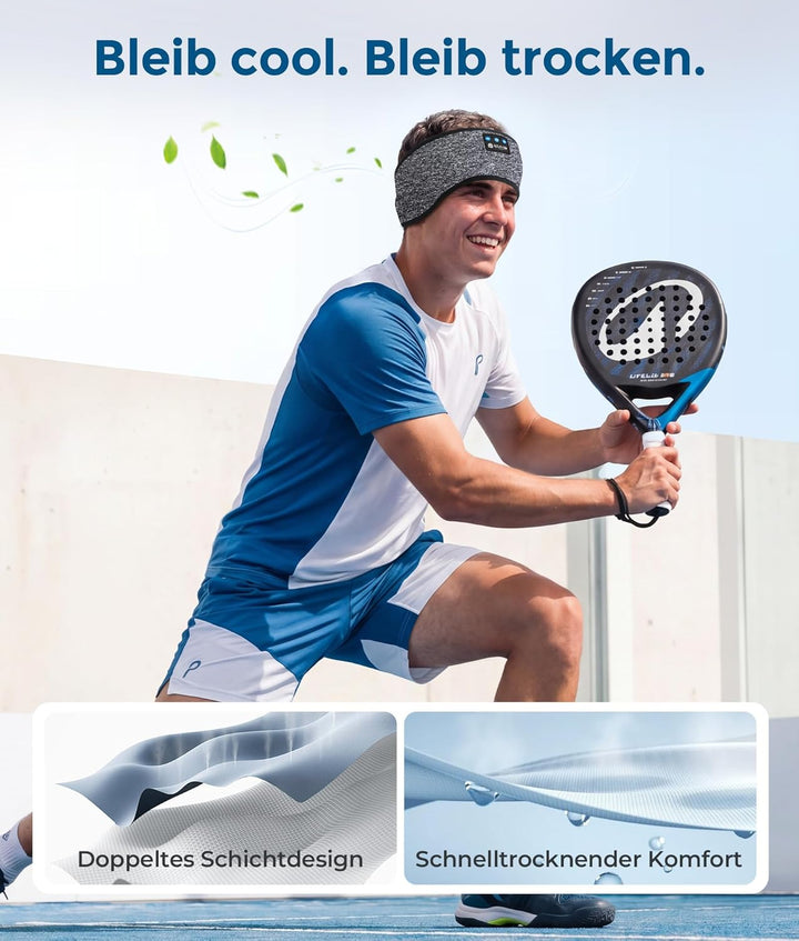 LOVE EYE Schlafkopfhörer Bluetooth, Kopfhörer Schlafen, Schlaf Stirnband Kopfhörer Headband Schlafma
