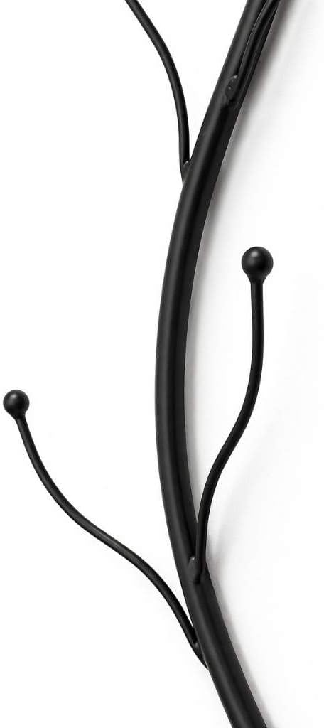 DanDiBo Wandgarderobe Schwarz Metall 3er Set Flora Garderobe Wand 93861 Garderobenhaken Flurgarderob
