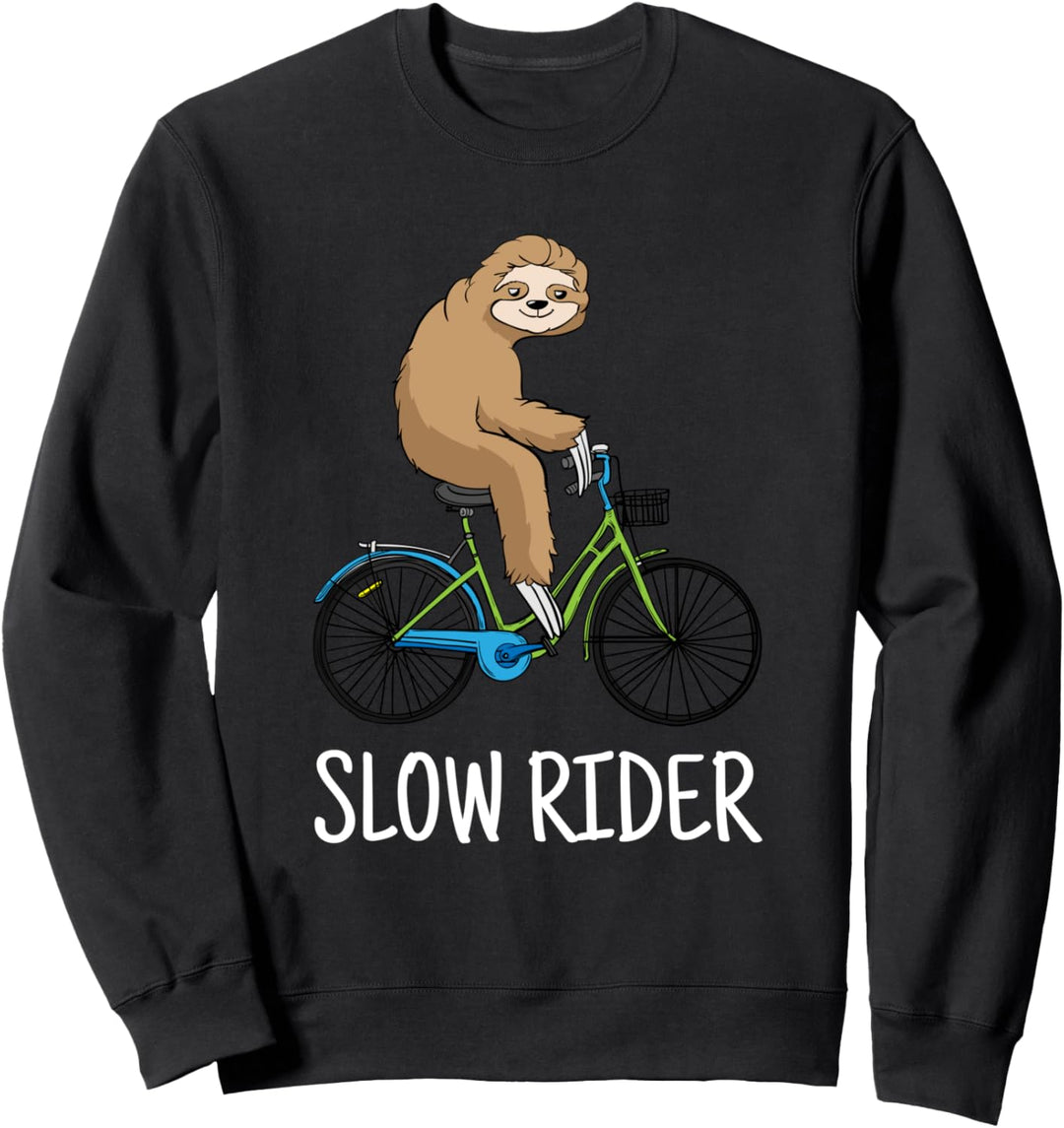 Slowrider Fahrrad Rennrad MTB Radfahrer lustiges Faultier Sweatshirt
