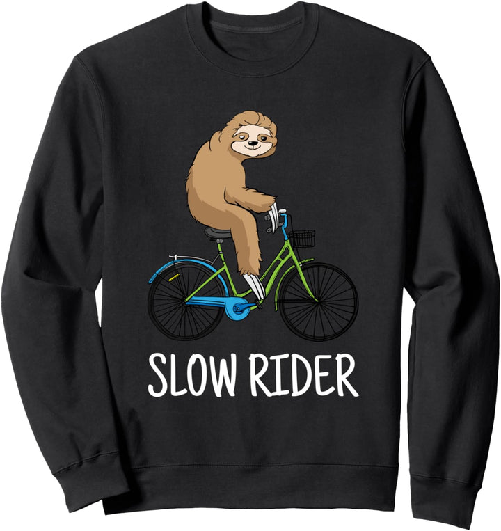 Slowrider Fahrrad Rennrad MTB Radfahrer lustiges Faultier Sweatshirt