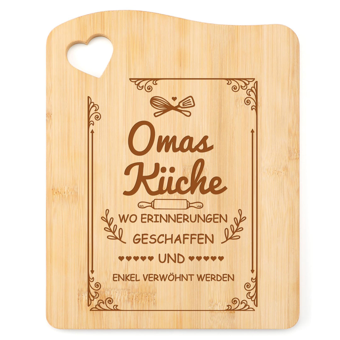 Tulolvae Oma Geschenk, Bambus Schneidebrett Geschenke für Beste Oma zum Geburtstag Muttertag Weihnac
