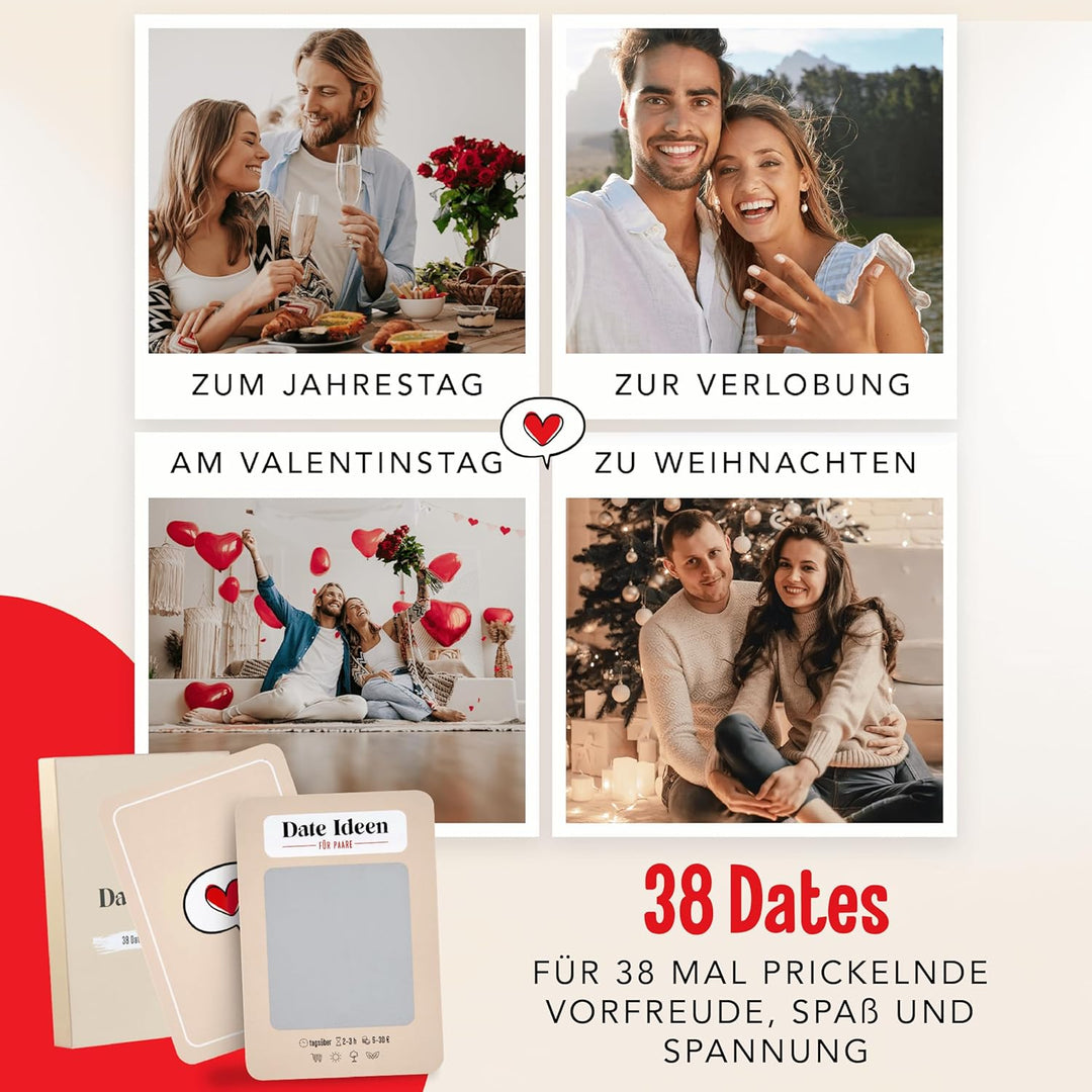 Date Ideen für Paare | Date Karten zum Freirubbeln für Erwachsene | Bucket List für Pärchen | Jahres