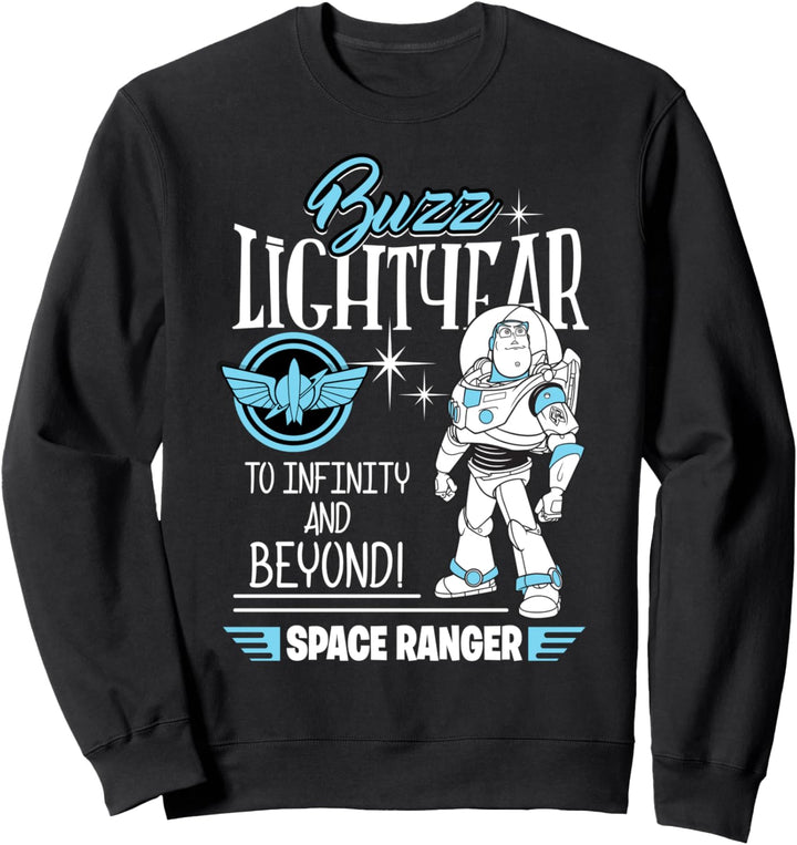 Disney Pixar Toy Story Buzz Lightyear To Infinity Text Sweatshirt